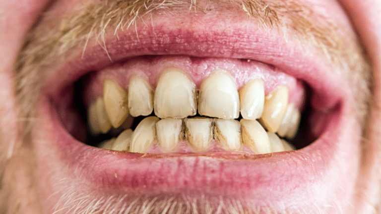 Des dents jaunes